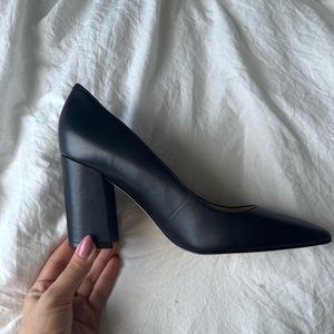 Black Leather Heels
